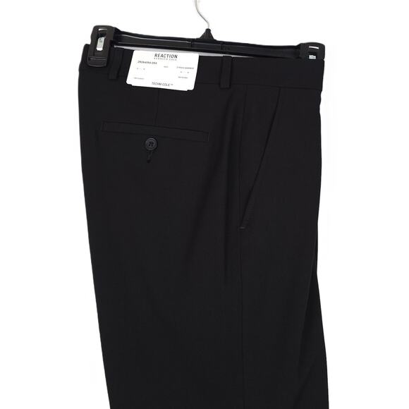 Kenneth Cole Reaction Men's Slim-Fit Stretch Suit Pants Black Solid 33x32 NWT - Picture 1 of 6